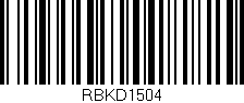 Código de barras (EAN, GTIN, SKU, ISBN): 'RBKD1504'