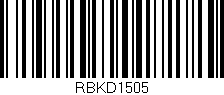 Código de barras (EAN, GTIN, SKU, ISBN): 'RBKD1505'