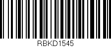 Código de barras (EAN, GTIN, SKU, ISBN): 'RBKD1545'