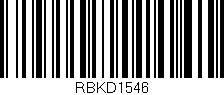 Código de barras (EAN, GTIN, SKU, ISBN): 'RBKD1546'