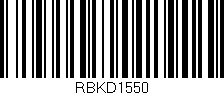 Código de barras (EAN, GTIN, SKU, ISBN): 'RBKD1550'