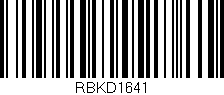 Código de barras (EAN, GTIN, SKU, ISBN): 'RBKD1641'