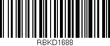Código de barras (EAN, GTIN, SKU, ISBN): 'RBKD1688'