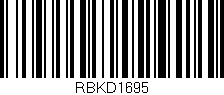 Código de barras (EAN, GTIN, SKU, ISBN): 'RBKD1695'