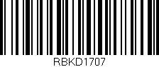Código de barras (EAN, GTIN, SKU, ISBN): 'RBKD1707'