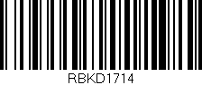 Código de barras (EAN, GTIN, SKU, ISBN): 'RBKD1714'