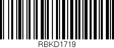 Código de barras (EAN, GTIN, SKU, ISBN): 'RBKD1719'