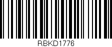 Código de barras (EAN, GTIN, SKU, ISBN): 'RBKD1776'