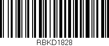 Código de barras (EAN, GTIN, SKU, ISBN): 'RBKD1828'