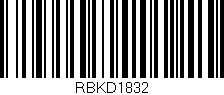 Código de barras (EAN, GTIN, SKU, ISBN): 'RBKD1832'