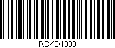 Código de barras (EAN, GTIN, SKU, ISBN): 'RBKD1833'
