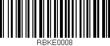 Código de barras (EAN, GTIN, SKU, ISBN): 'RBKE0008'