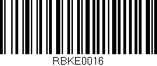 Código de barras (EAN, GTIN, SKU, ISBN): 'RBKE0016'