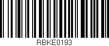 Código de barras (EAN, GTIN, SKU, ISBN): 'RBKE0193'