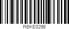 Código de barras (EAN, GTIN, SKU, ISBN): 'RBKE0298'