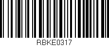 Código de barras (EAN, GTIN, SKU, ISBN): 'RBKE0317'