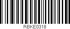 Código de barras (EAN, GTIN, SKU, ISBN): 'RBKE0318'