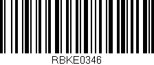 Código de barras (EAN, GTIN, SKU, ISBN): 'RBKE0346'