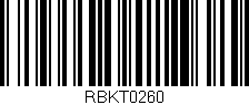 Código de barras (EAN, GTIN, SKU, ISBN): 'RBKT0260'