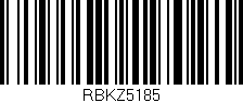 Código de barras (EAN, GTIN, SKU, ISBN): 'RBKZ5185'