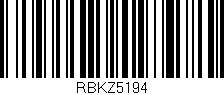 Código de barras (EAN, GTIN, SKU, ISBN): 'RBKZ5194'