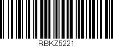 Código de barras (EAN, GTIN, SKU, ISBN): 'RBKZ5221'
