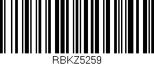 Código de barras (EAN, GTIN, SKU, ISBN): 'RBKZ5259'