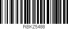 Código de barras (EAN, GTIN, SKU, ISBN): 'RBKZ5488'