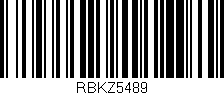 Código de barras (EAN, GTIN, SKU, ISBN): 'RBKZ5489'