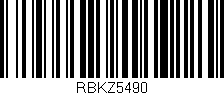 Código de barras (EAN, GTIN, SKU, ISBN): 'RBKZ5490'
