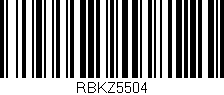 Código de barras (EAN, GTIN, SKU, ISBN): 'RBKZ5504'