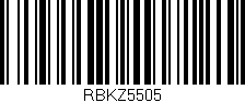 Código de barras (EAN, GTIN, SKU, ISBN): 'RBKZ5505'