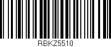Código de barras (EAN, GTIN, SKU, ISBN): 'RBKZ5510'
