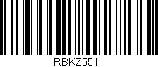 Código de barras (EAN, GTIN, SKU, ISBN): 'RBKZ5511'