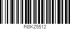 Código de barras (EAN, GTIN, SKU, ISBN): 'RBKZ5512'