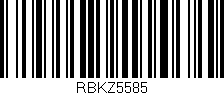 Código de barras (EAN, GTIN, SKU, ISBN): 'RBKZ5585'