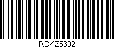 Código de barras (EAN, GTIN, SKU, ISBN): 'RBKZ5602'