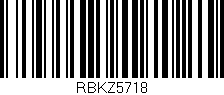 Código de barras (EAN, GTIN, SKU, ISBN): 'RBKZ5718'