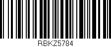Código de barras (EAN, GTIN, SKU, ISBN): 'RBKZ5784'