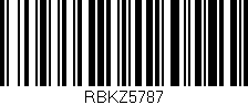 Código de barras (EAN, GTIN, SKU, ISBN): 'RBKZ5787'