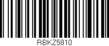 Código de barras (EAN, GTIN, SKU, ISBN): 'RBKZ5810'