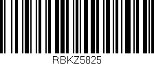 Código de barras (EAN, GTIN, SKU, ISBN): 'RBKZ5825'