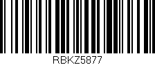 Código de barras (EAN, GTIN, SKU, ISBN): 'RBKZ5877'