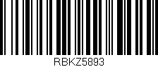 Código de barras (EAN, GTIN, SKU, ISBN): 'RBKZ5893'