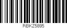 Código de barras (EAN, GTIN, SKU, ISBN): 'RBKZ5895'