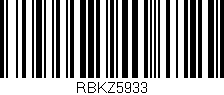 Código de barras (EAN, GTIN, SKU, ISBN): 'RBKZ5933'