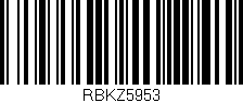 Código de barras (EAN, GTIN, SKU, ISBN): 'RBKZ5953'