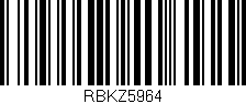 Código de barras (EAN, GTIN, SKU, ISBN): 'RBKZ5964'