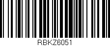 Código de barras (EAN, GTIN, SKU, ISBN): 'RBKZ6051'