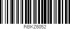 Código de barras (EAN, GTIN, SKU, ISBN): 'RBKZ6052'